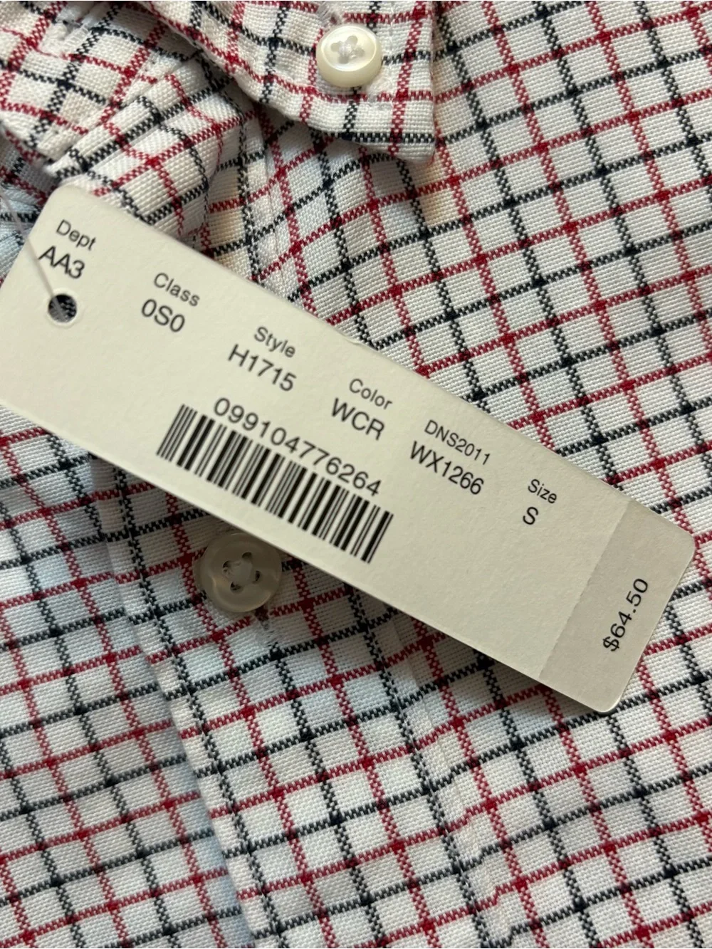 J Crew Shirt Red Black Stripes Button Up Long Sleeve Mens Small Slim Fit Casual
